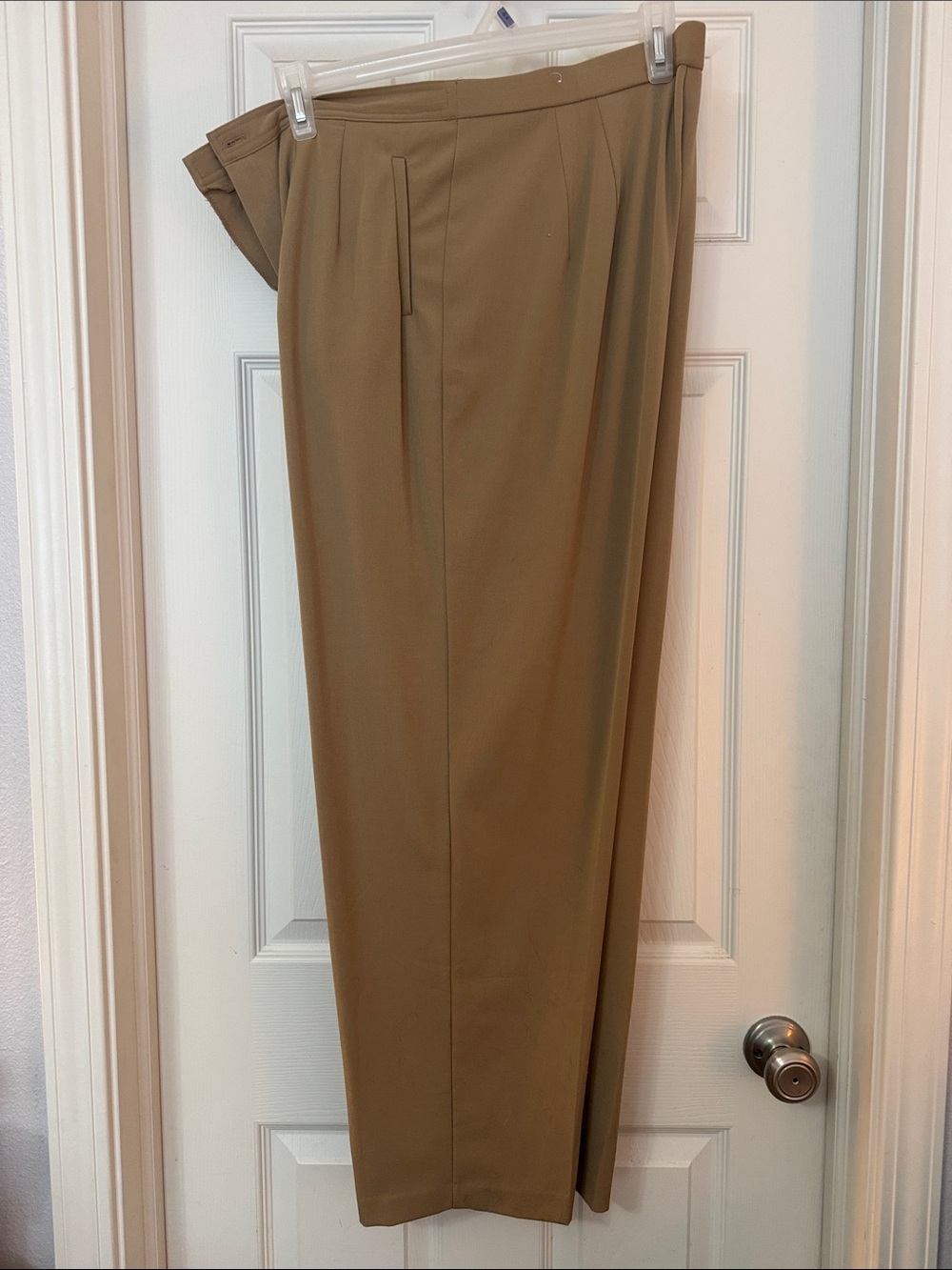 Dress Barn Women's Pleated Trousers in Tan